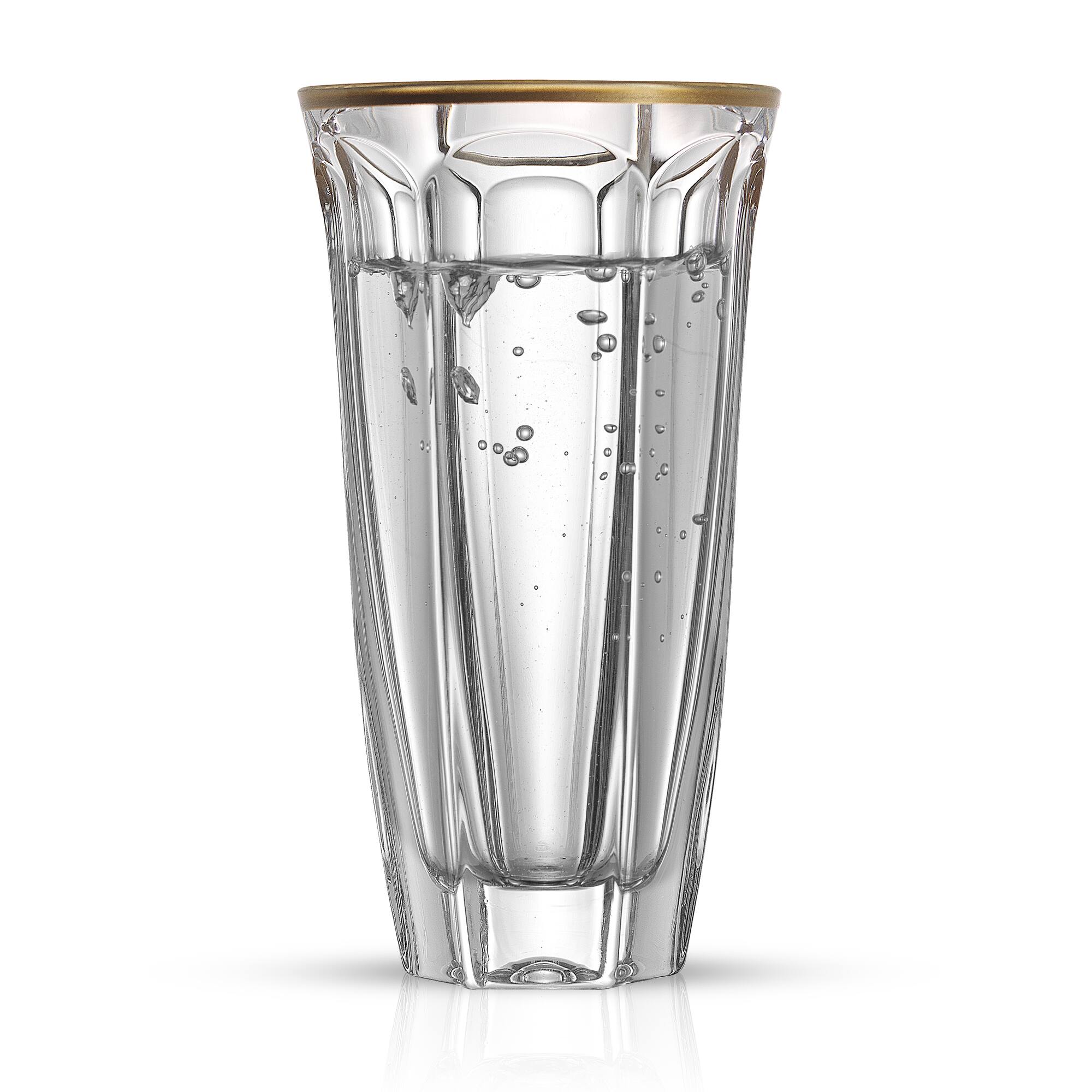 JoyJolt® 8.7oz. Gold Rimmed Windsor Crystal Highball Glasses, 2ct.